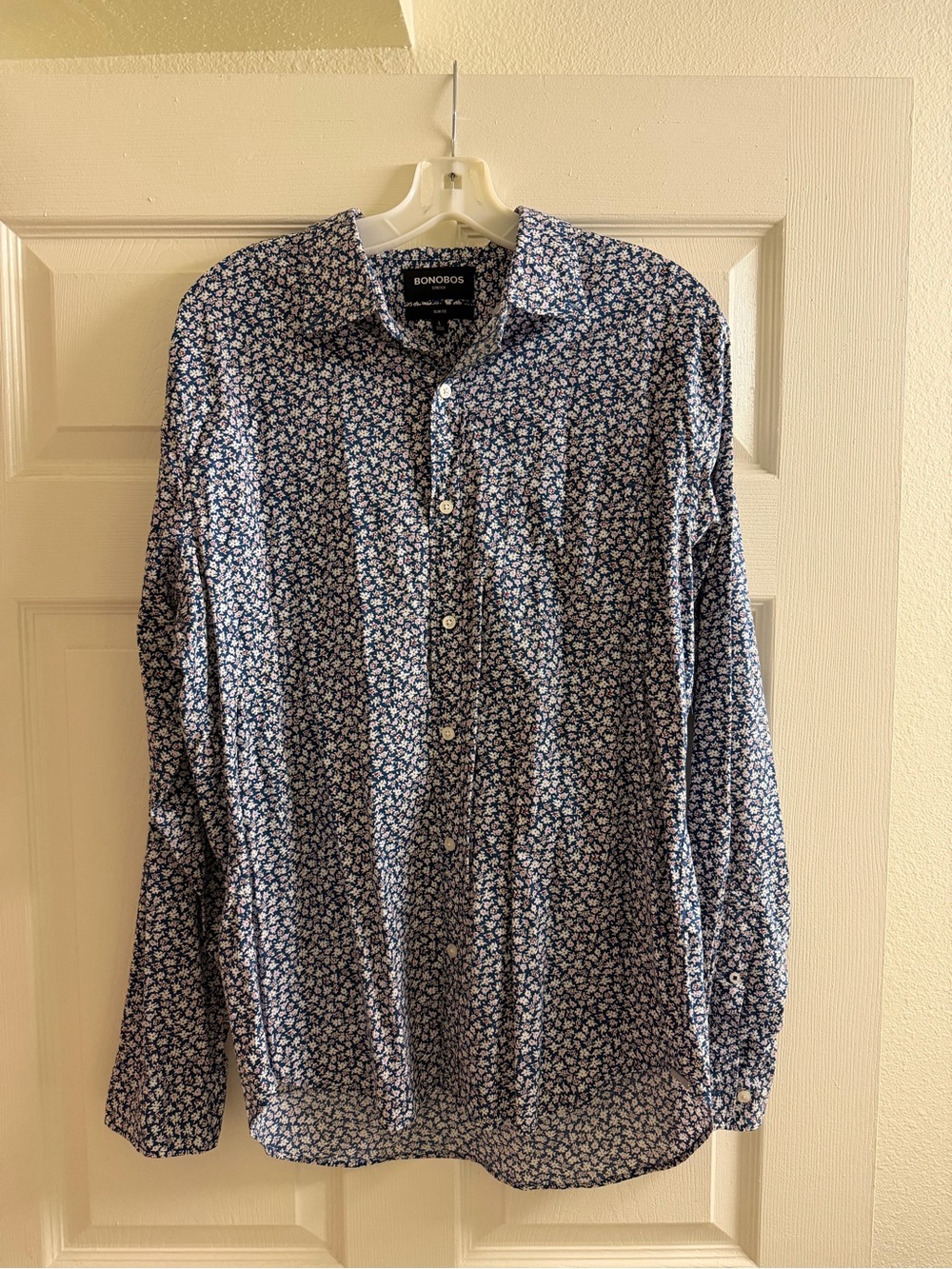 Bonobos Blue and White Micro Floral Button-Down Shirt